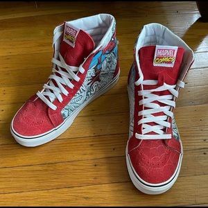 Vans marvel comics spiderman shoes